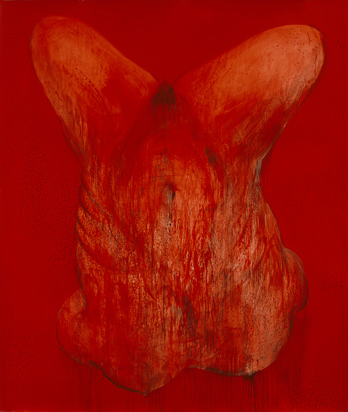 HAUT VIII, 1996, öl/Papier, 180 x 153 cm
