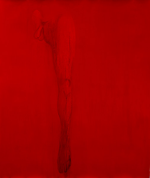 HAUT XI, 1996, öl/Papier, 180 x 153 cm